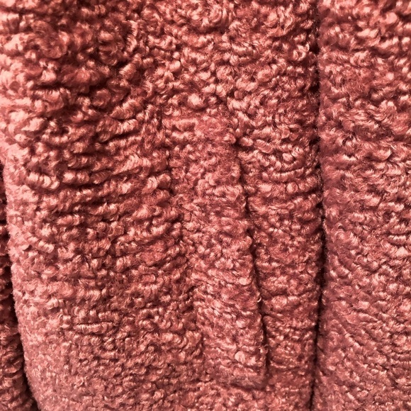 Lauren Conrad Shabby Teddy Coat Double Breasted Sz XXL Mauve Furry Cozy Fall NWT - Picture 6 of 7